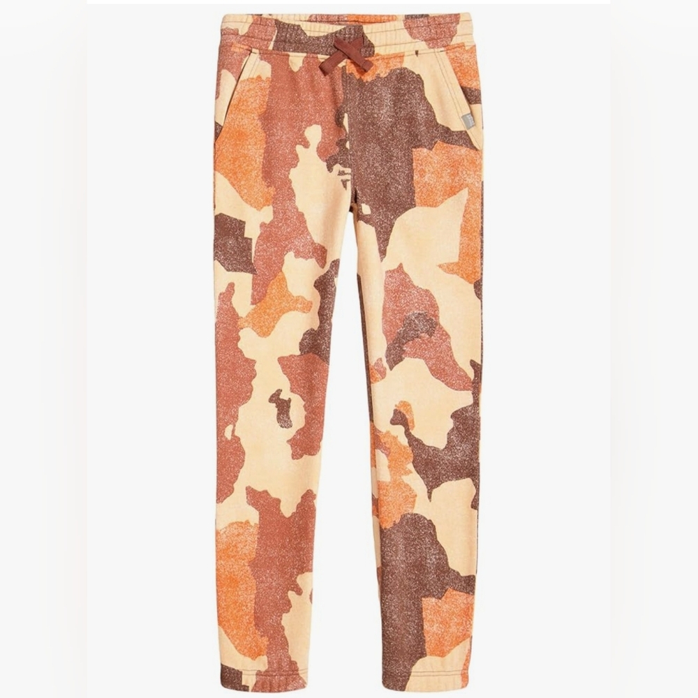 NWT☆LUCKY BRAND☆ Brown/Tan/Orange Joggers Camouflage Print☆Boys 14/16